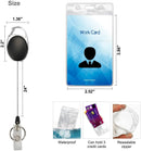 Lanyards ID Badges Reels Retractable Clear Name Work Card Holder Clip Pack of 3