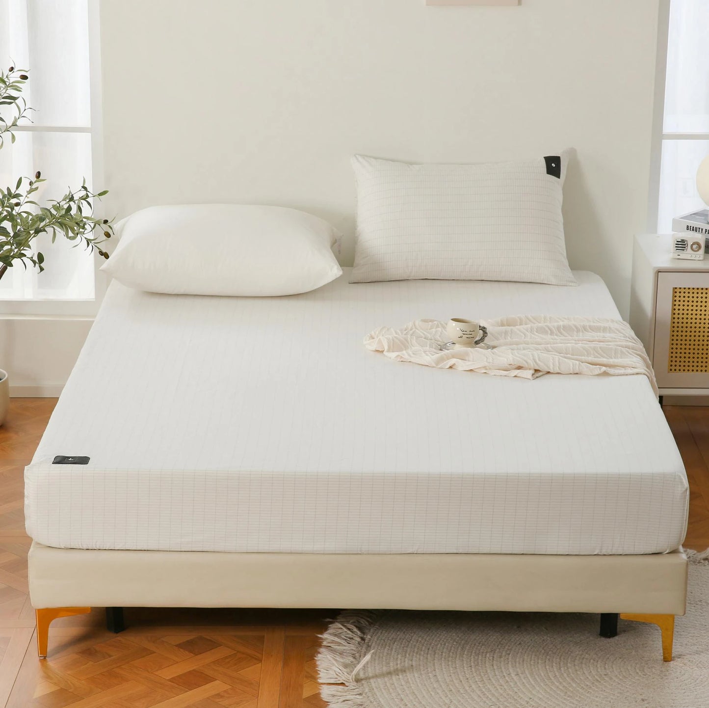 Organic Cotton Silver Earthing Grounding Fitted Bed Sheet - Sleep Better