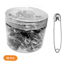 80 pcs stainless steel safety pins - large heavy duty 2.2 inch nickel finish