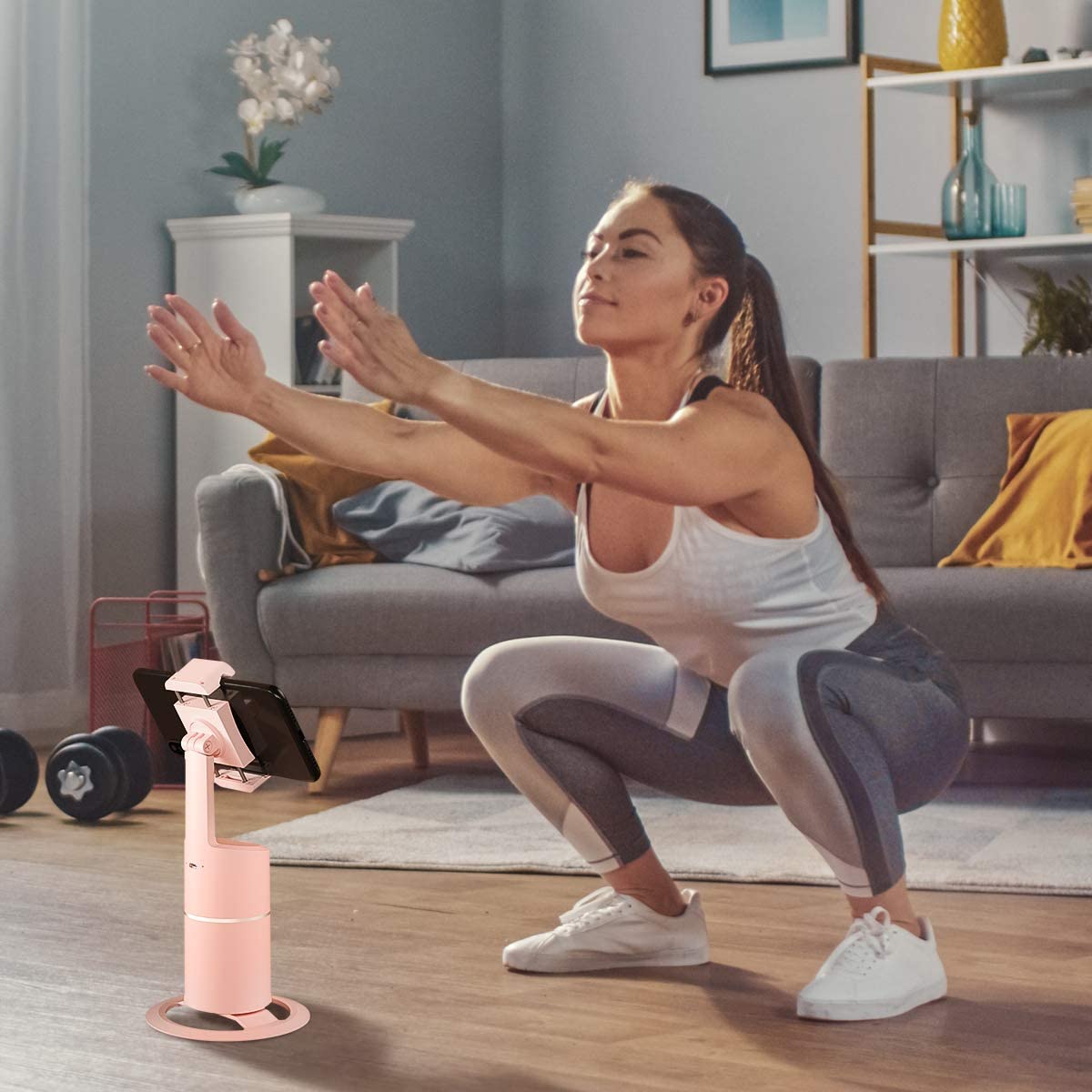 Face Tracking Cell Phone Stand Rotate Best for Vlog Shooting Live Stream