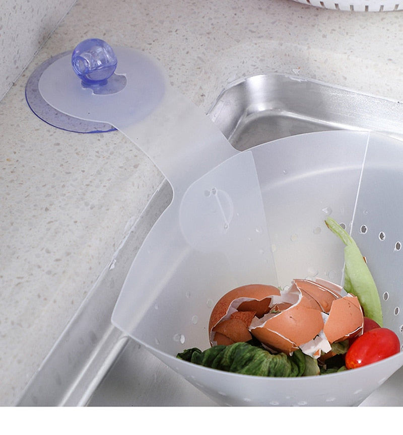 Foldable Rice Draining Self Standing Dish Washing Funnel