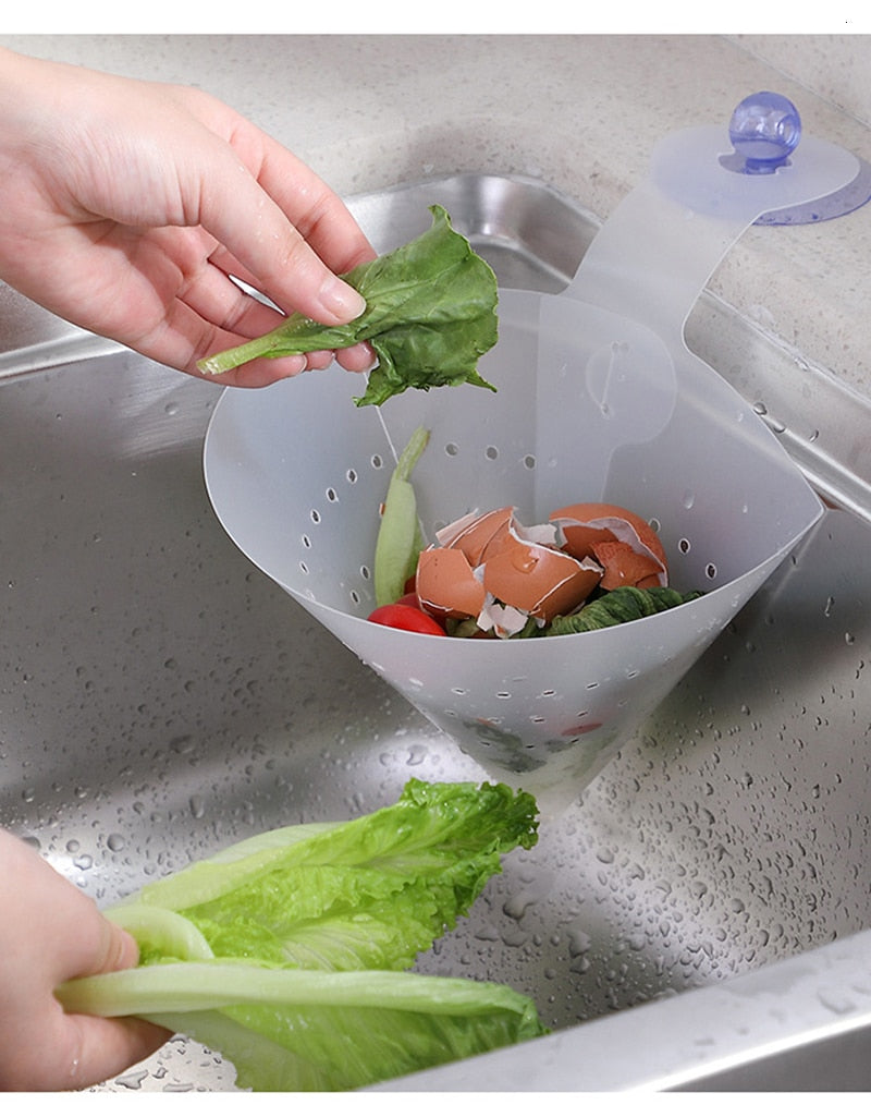 Foldable Rice Draining Self Standing Dish Washing Funnel