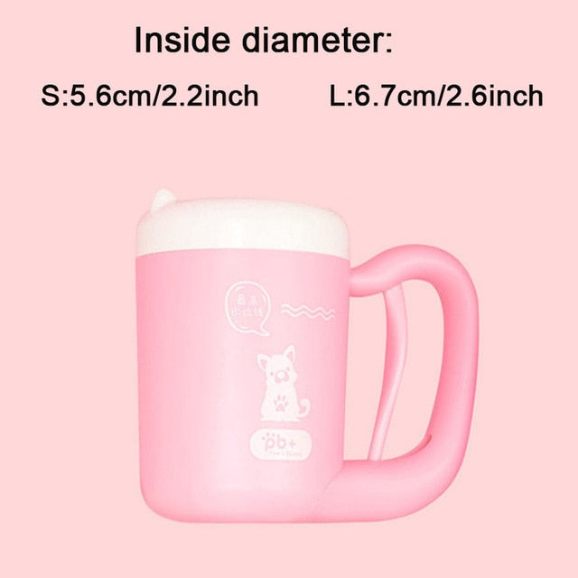 Dog paw cleaner cup