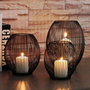 Hollow iron Candle Holder