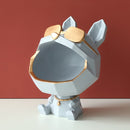 figurine big mouth dog grey