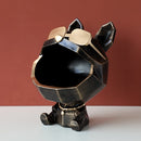 figurine big mouth dog black w.glod