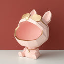 figurine big mouth dog pink