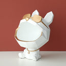 figurine big mouth dog white