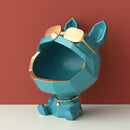 figurine big mouth dog green