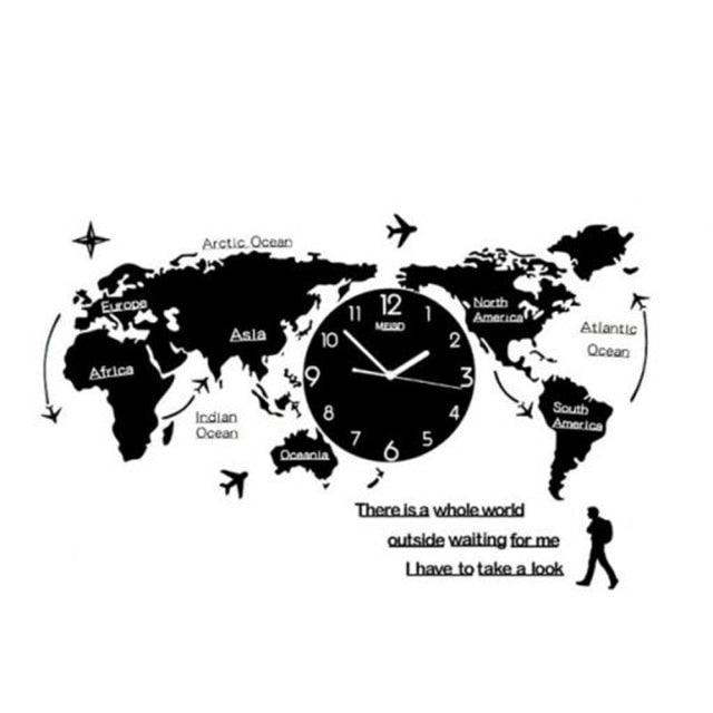 Large Decorative Wall Clock Sticker