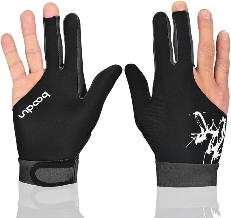 3-Finger Gloves for Snooker Carom Pool Billiard Right / Left Hand, 1pc