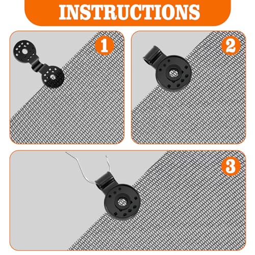 Black Round Shade Cloth Clips for Sun Shade Net Instruction