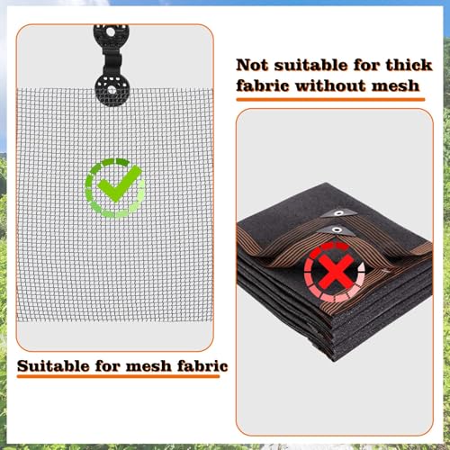 Black Round Shade Cloth Clips for Sun Shade Net Product Size Suitable for mesh Fabric only