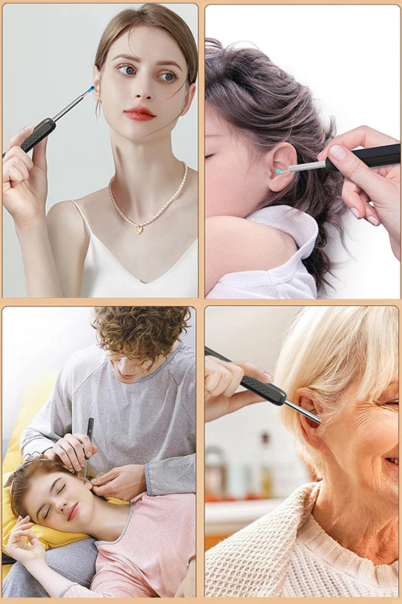 HD Otoscope Ear Cleaner with Camera and Type C Charging - Earwax Removal Tool and Health Care Kit