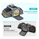 Sky Paws: Expandable Foldable Pet Carrier for Cats & Dogs - Airline Approved with Reflective Tapes