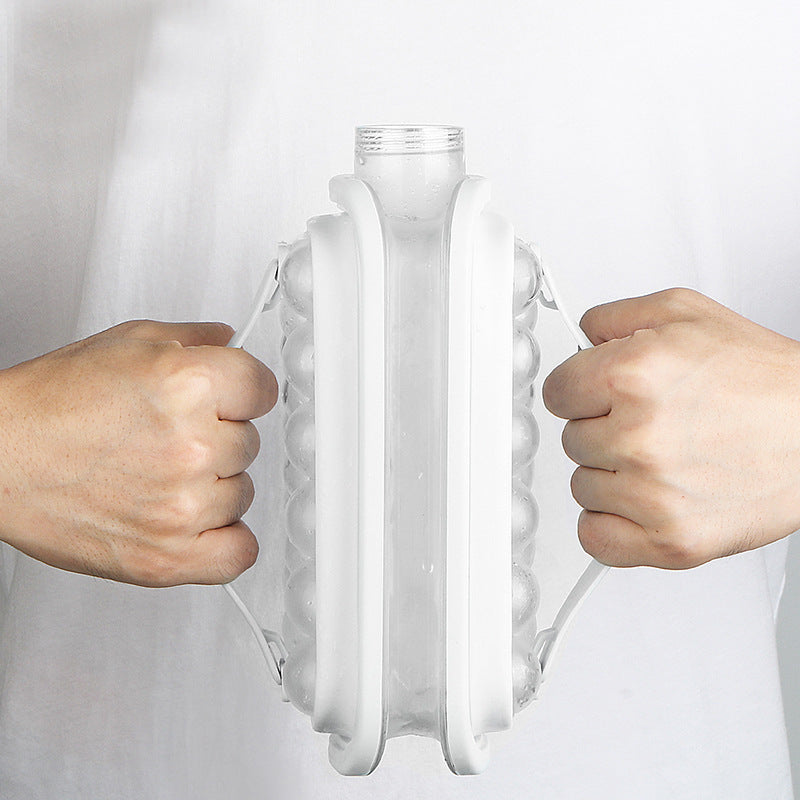 Ice Kettle Ice Ball Maker 2-In-1 Cold Water Bottle Household Ice Cube