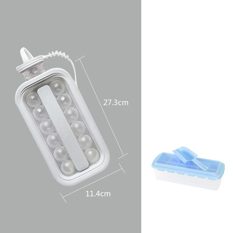 Ice Kettle Ice Ball Maker 2-In-1 Cold Water Bottle Household Ice Cube