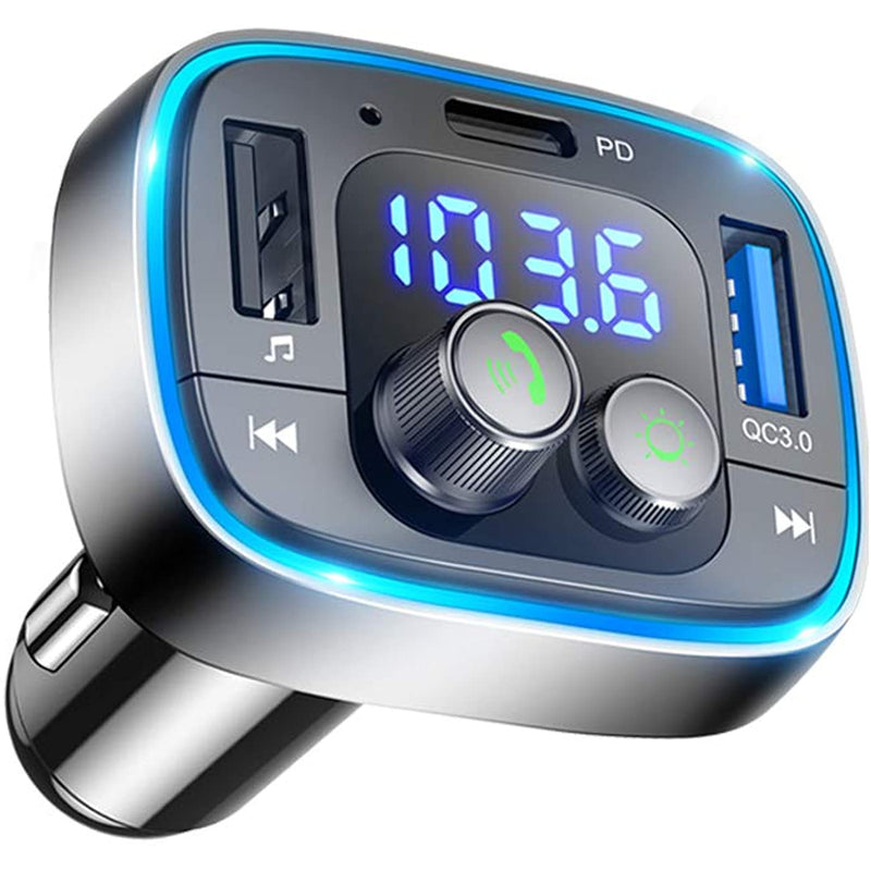 Bluetooth Adapter for Car, Wireless FM Radio Transmitter Handsfree Calling & Audio Receiver, MP3 Music Player