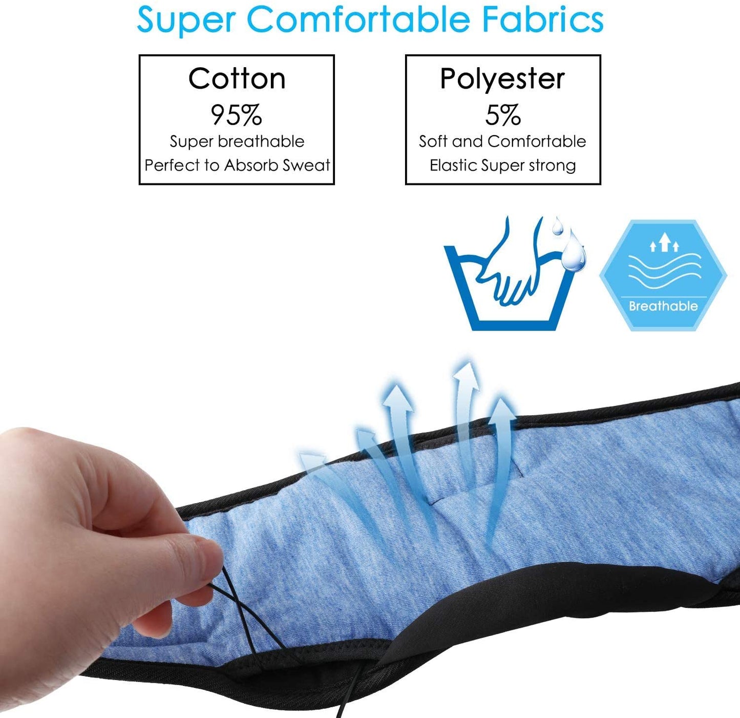 Cotton Sleeping Eye Masks with Wireless Headphones