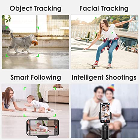 Face Tracking Cell Phone Stand Rotate Best for Vlog Shooting Live Stream