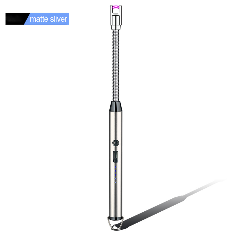 arc lighter usb electronic igniter silver