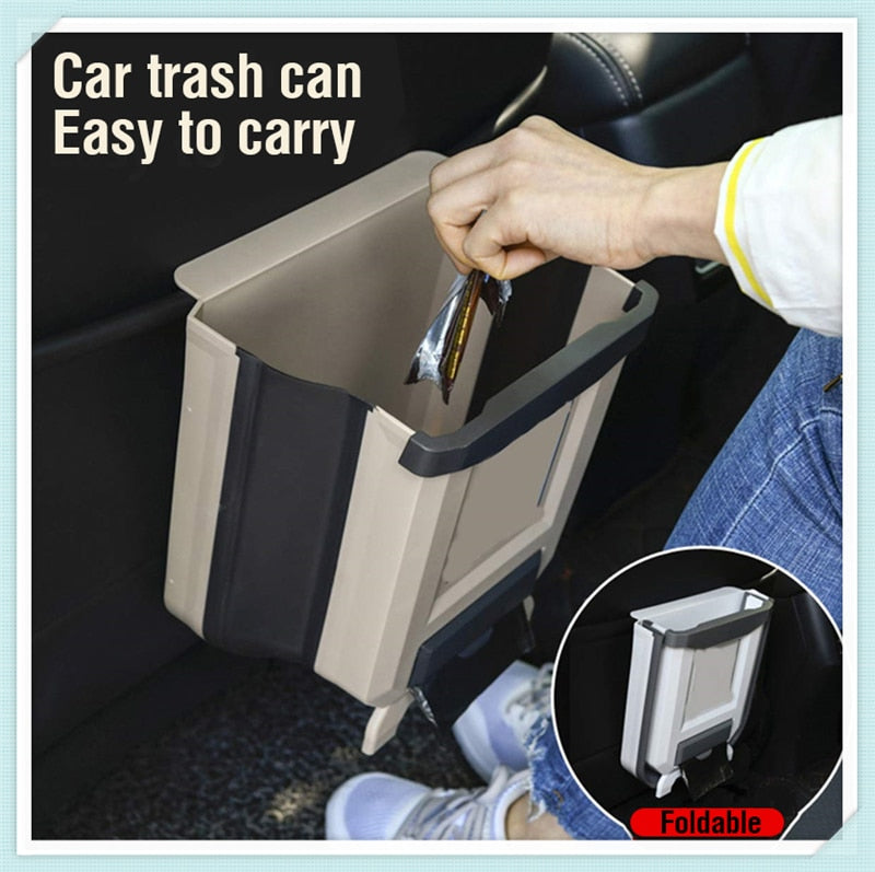 Folding Wall Garbage Bin for Kitchen, Bedroom, Car and Bathroom