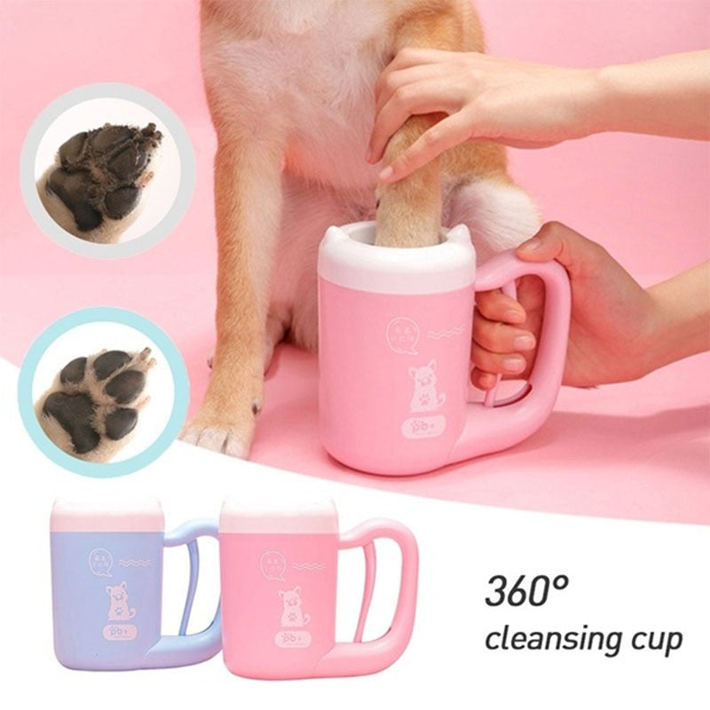 Dog paw cleaner cup