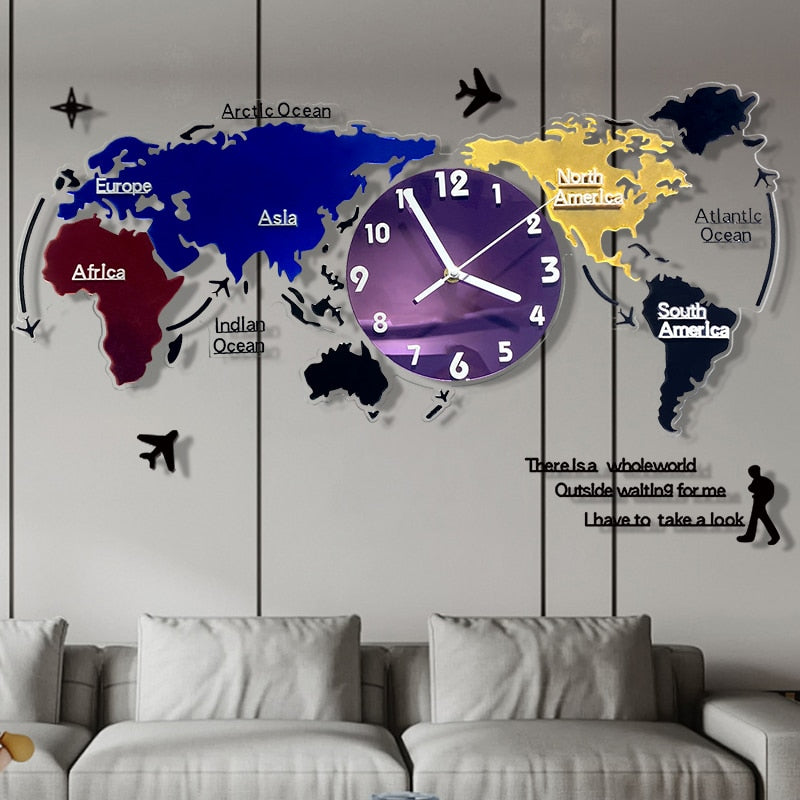 Large Decorative Wall Clock Sticker