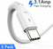 Mini 6 inch Short Charger Cable - Fast Charging Cord USB A to Type C Pack of 5